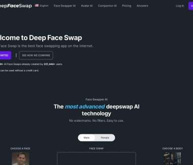 DeepFaceSwap网页截图