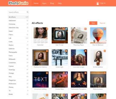 PhotoFunia网页截图