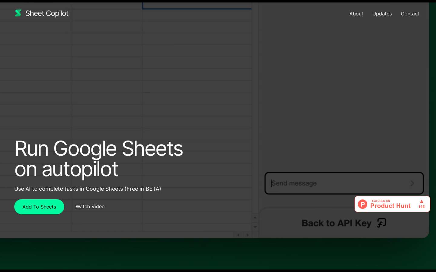 Sheet Copilot网页截图