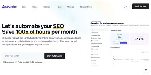 SEOJuice网页截图