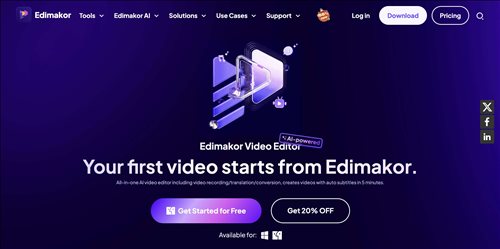 HitPaw Edimakor网页截图