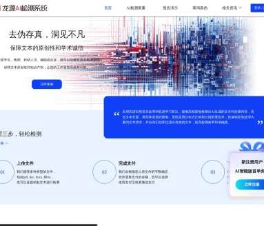 龙源AI检测网页截图