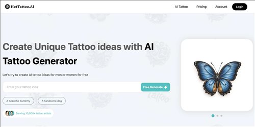 Hot Tattoo AI网页截图