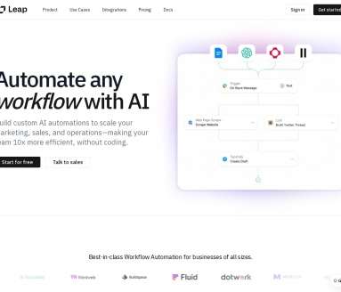 Leap AI网页截图