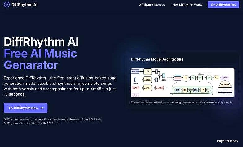 DiffRhythm AI网页截图