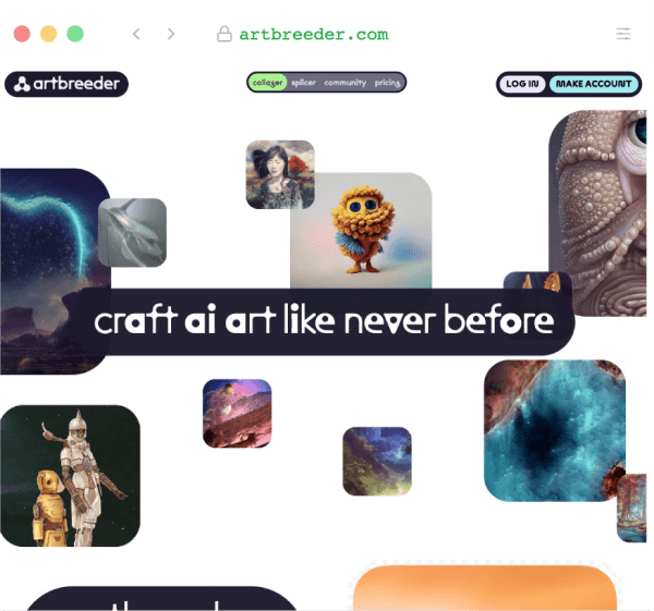 Artbreeder网页截图