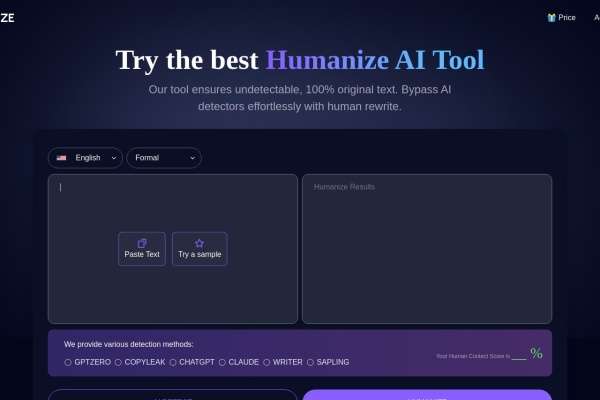 AI Humanize网页截图
