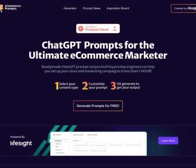 eCommerce ChatGPT Prompts网页截图