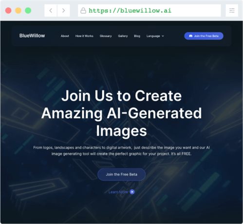 BlueWillow网页截图
