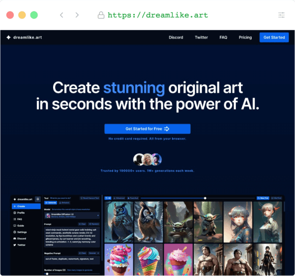 dreamlike.art网页截图