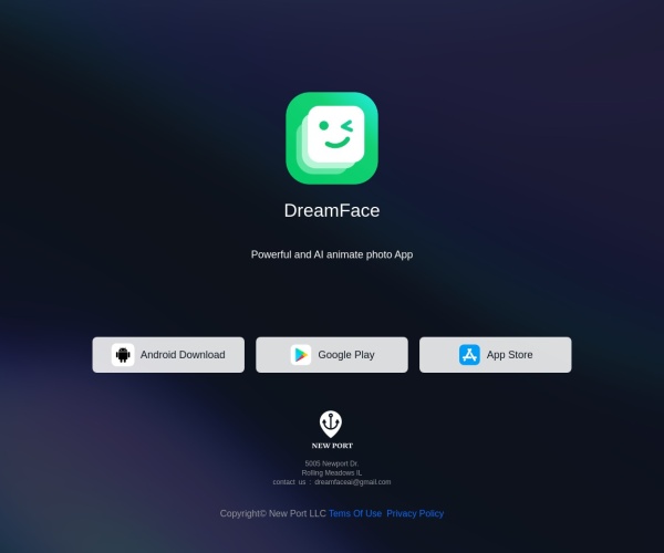 DreamFace网页截图