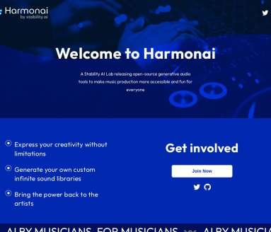 Harmonai网页截图