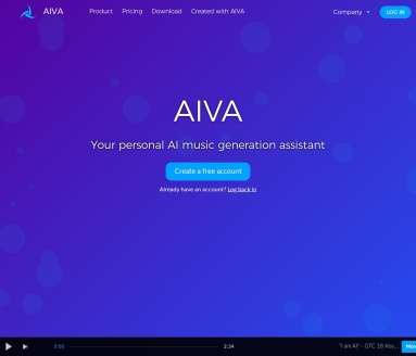 Aiva.ai网页截图