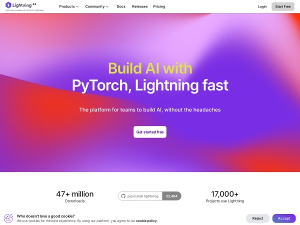 Lightning AI网页截图
