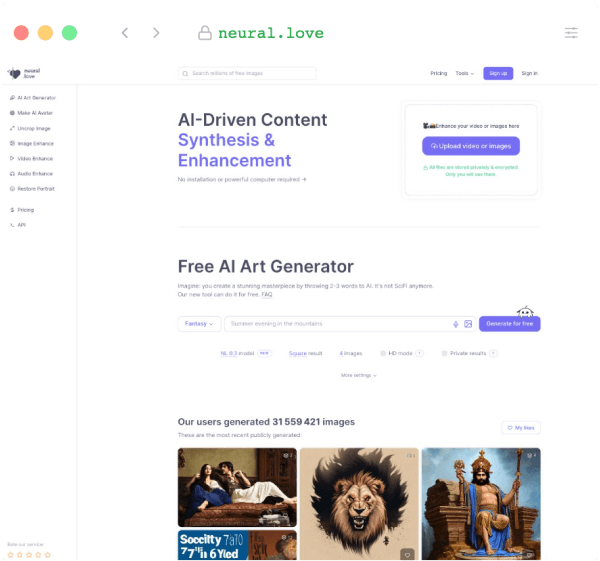 neural.love网页截图