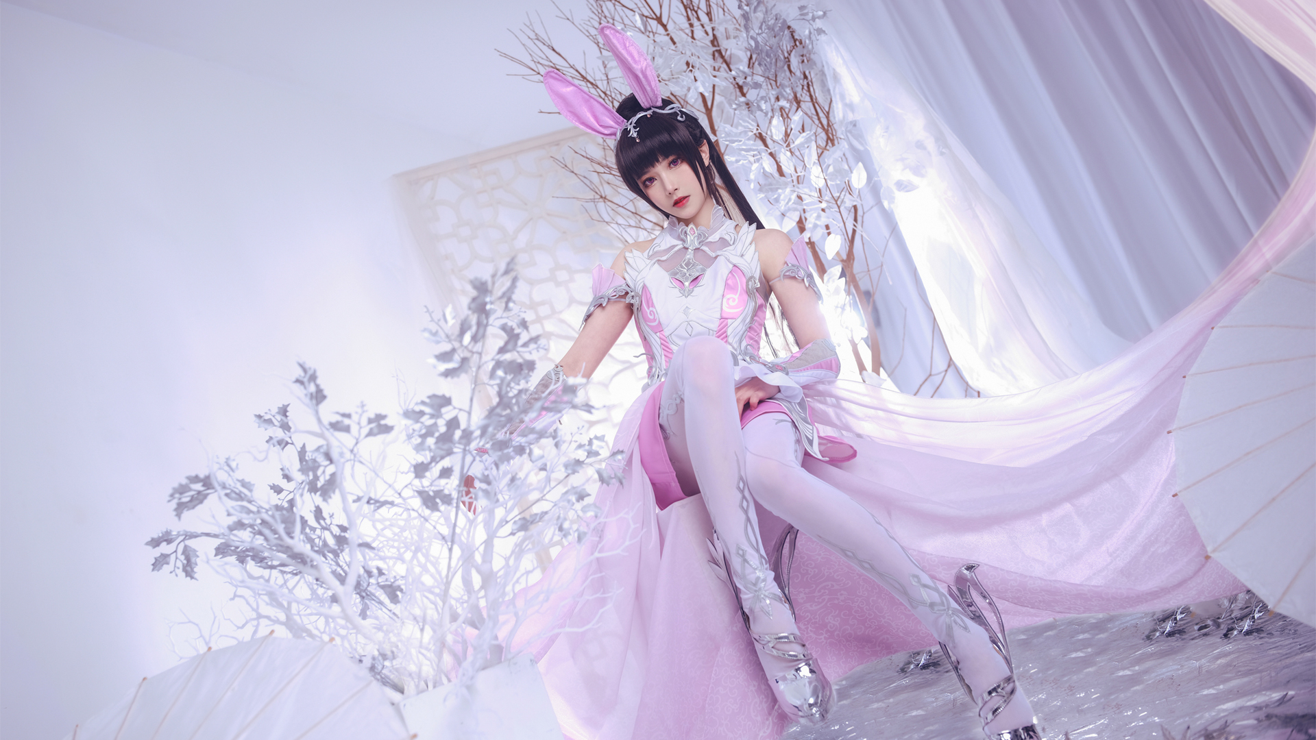 ['斗罗大陆 小舞cosplay 美女壁纸 腿模 白丝 裸腿 仙女裙', '斗罗大陆 小舞cosplay 美女壁纸 腿模 白丝 裸腿 仙女裙']