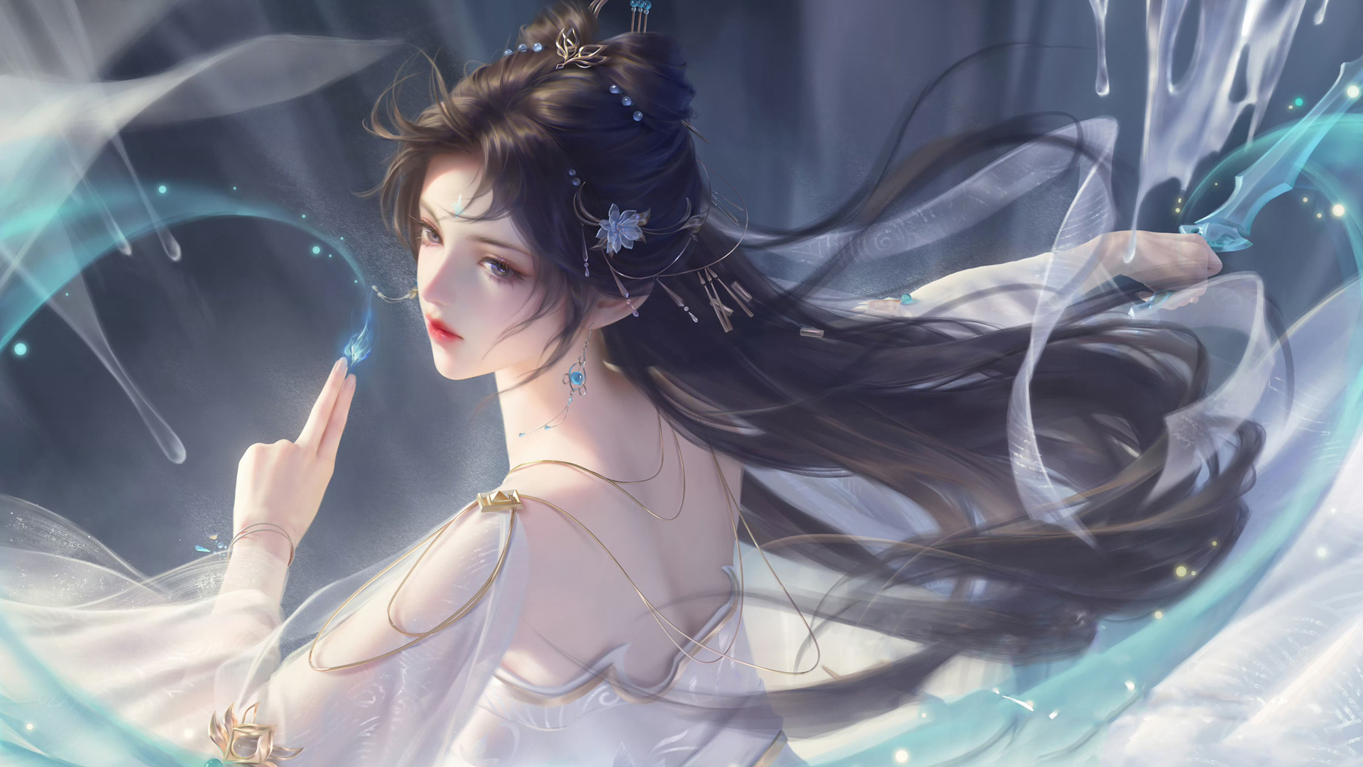 ['完美世界 清漪 国漫女神 AI绘画 二次元 高清壁纸']