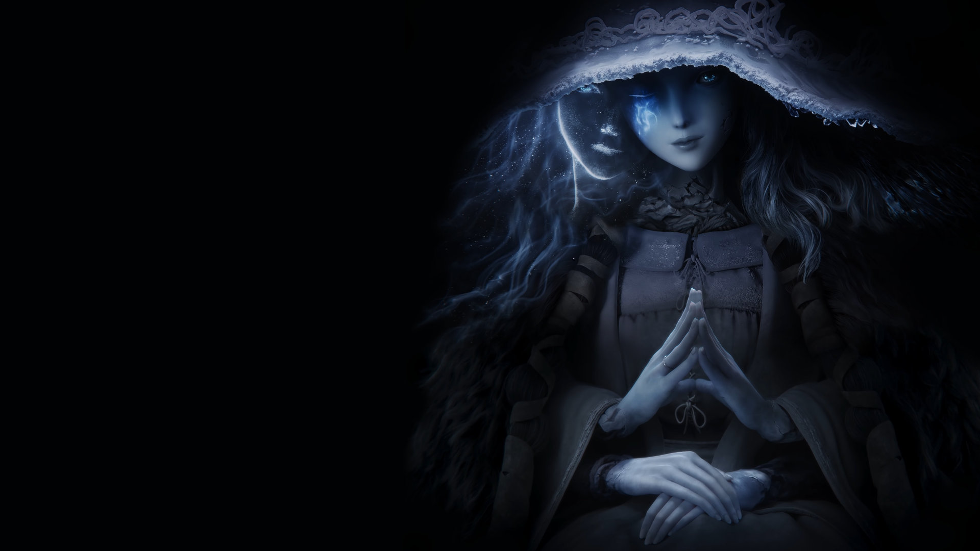 ['艾尔登法环 白雪女巫 4K高清壁纸 厚涂艺术 手机壁纸']