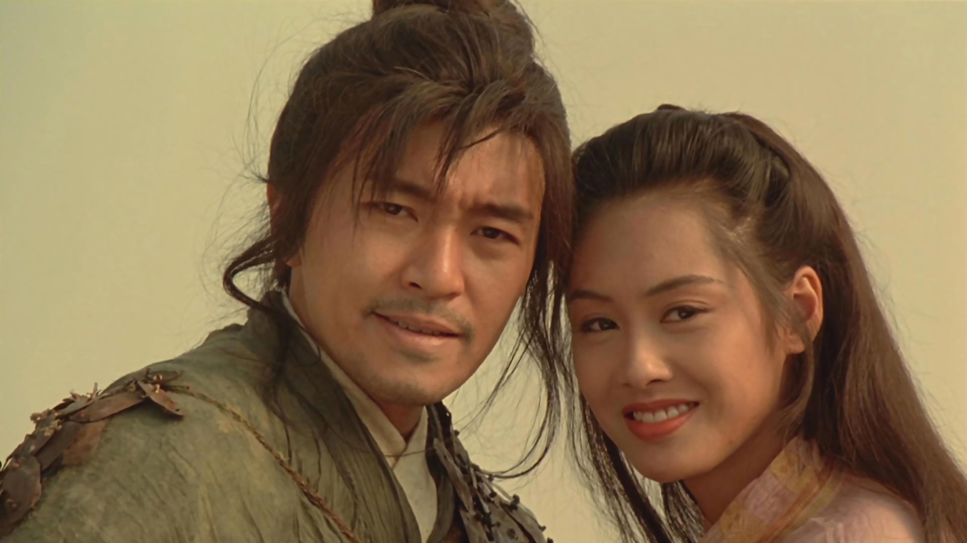 ['周星驰 朱茵 1995年 大话西游 合照 高清壁纸 幕后照片 经典剧照']