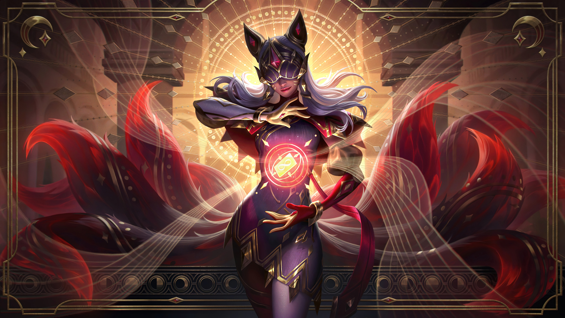 ['英雄联盟 九尾妖狐 阿狸 魔女 原画 4K壁纸']