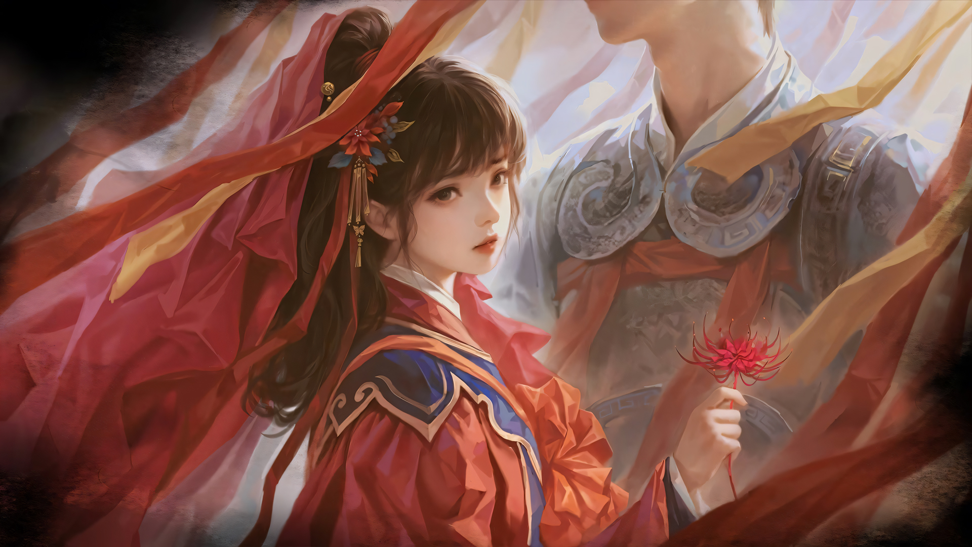 ['红色 新娘 动漫壁纸 古风 嫁衣']