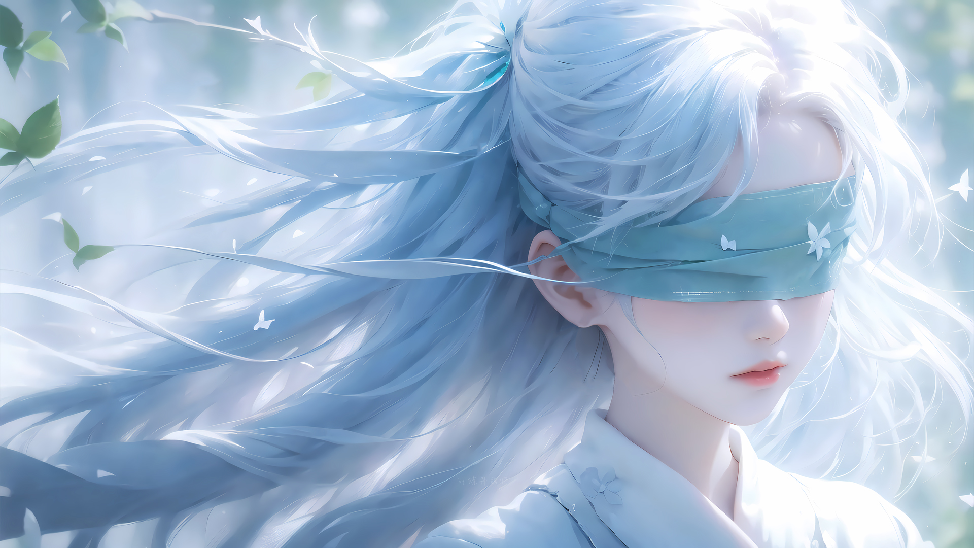 ['仙剑问情 蒙眼少女 炼丹画师 高清壁纸']
