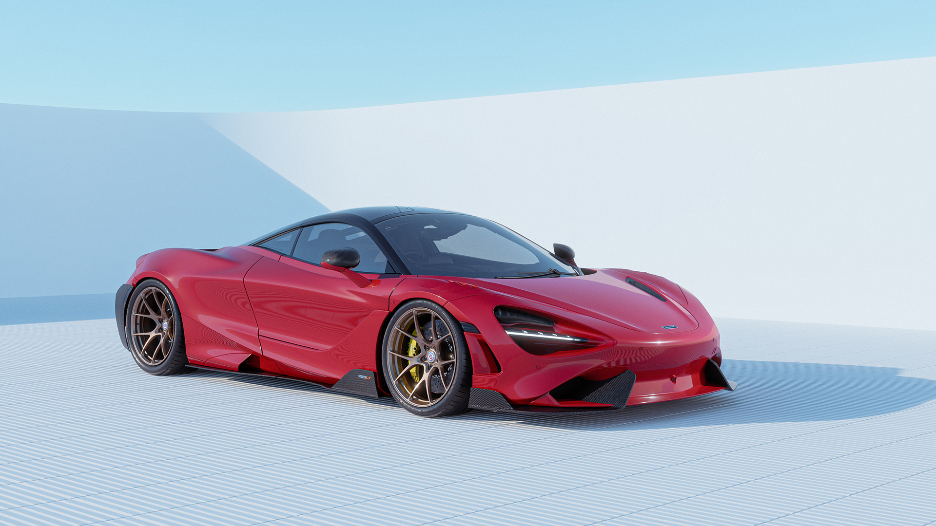 ['迈凯伦765LT Spider 高清壁纸 CGI 设计 限量版 跑车']