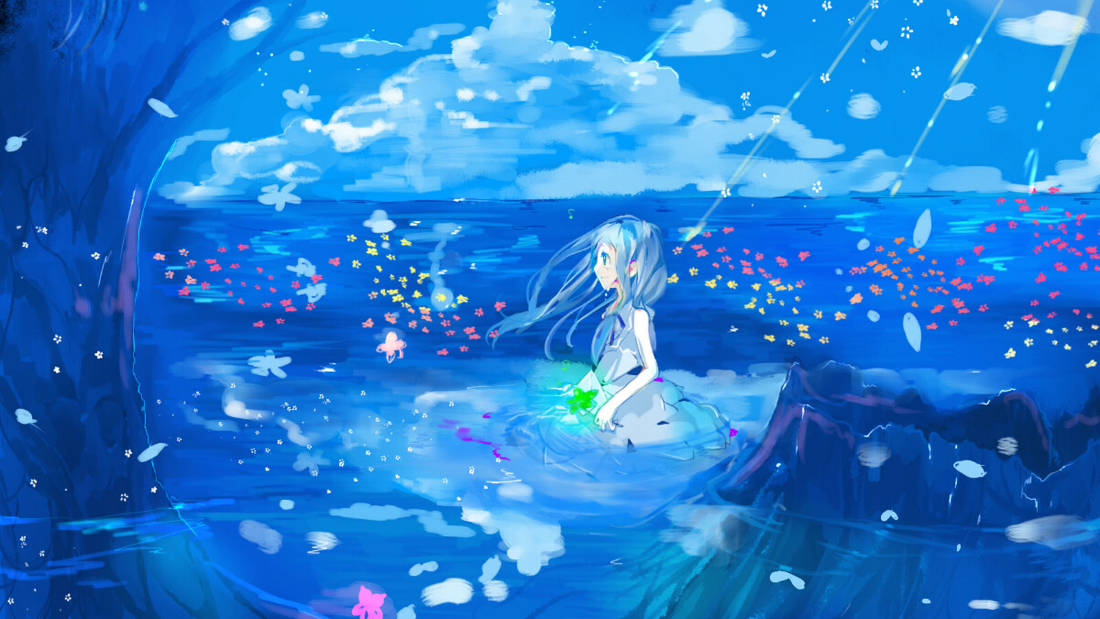 ['蓝色大海 桌面壁纸 高清 蔚蓝海岸 海浪 沙滩']
