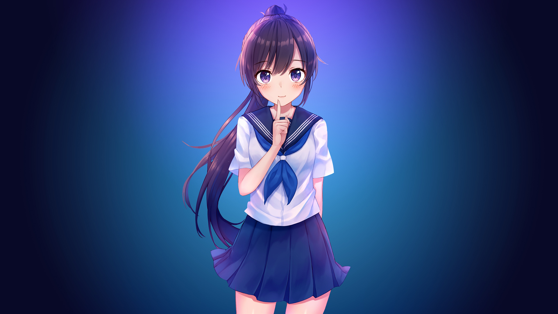 ['高清动漫水手服女生壁纸 Secret主题']