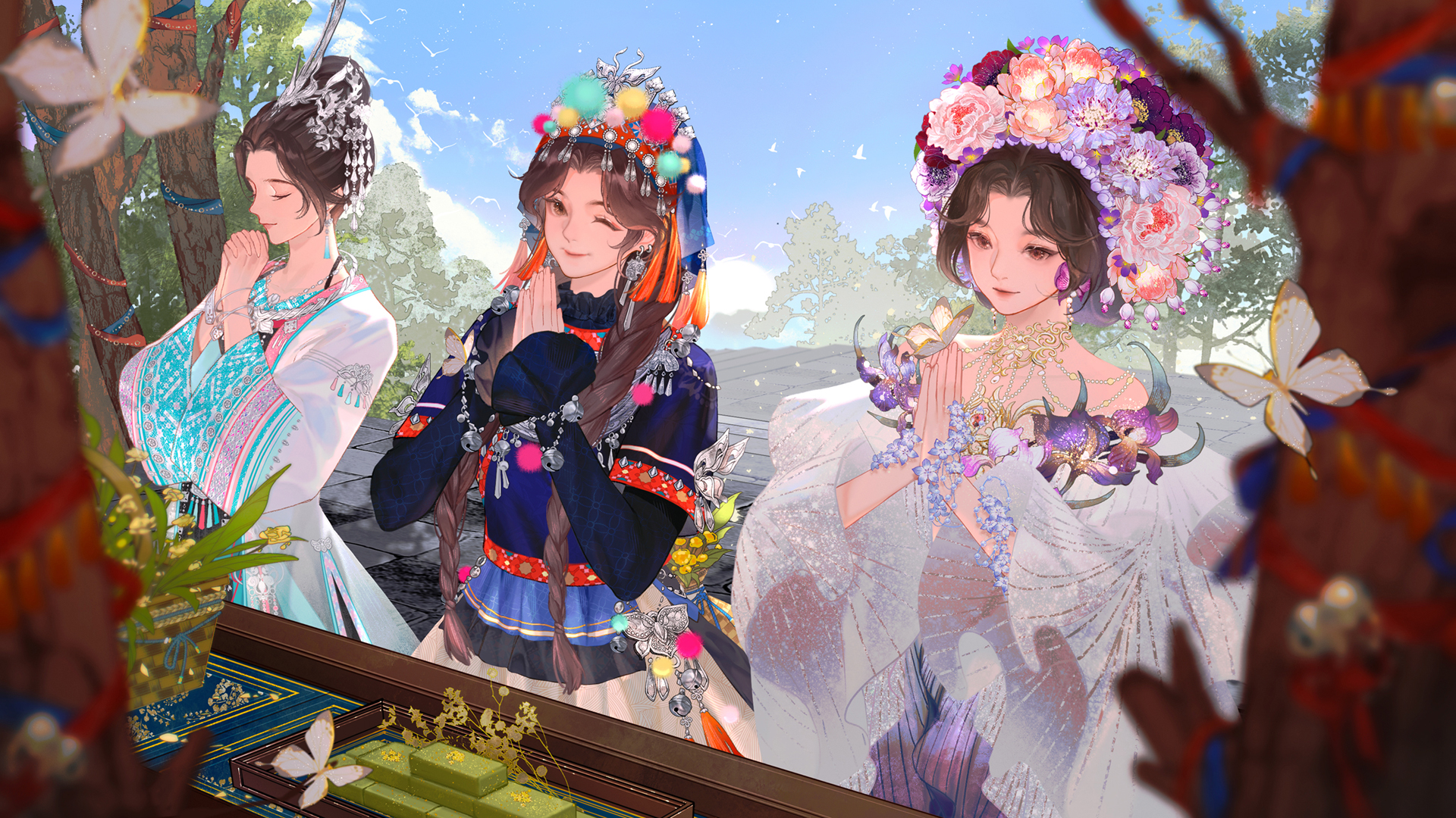 ['天涯明月刀 古风少女 COS写真 高清桌面壁纸']