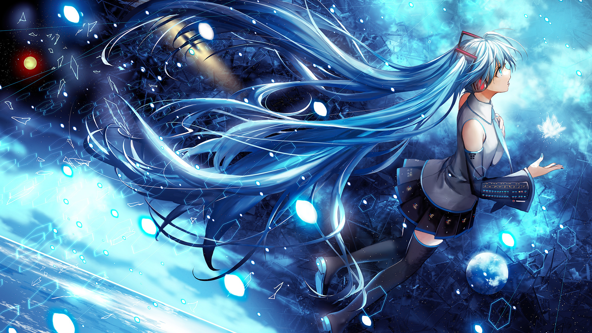 ['初音未来 女孩 天空 4K动漫壁纸 二次元高清图片']