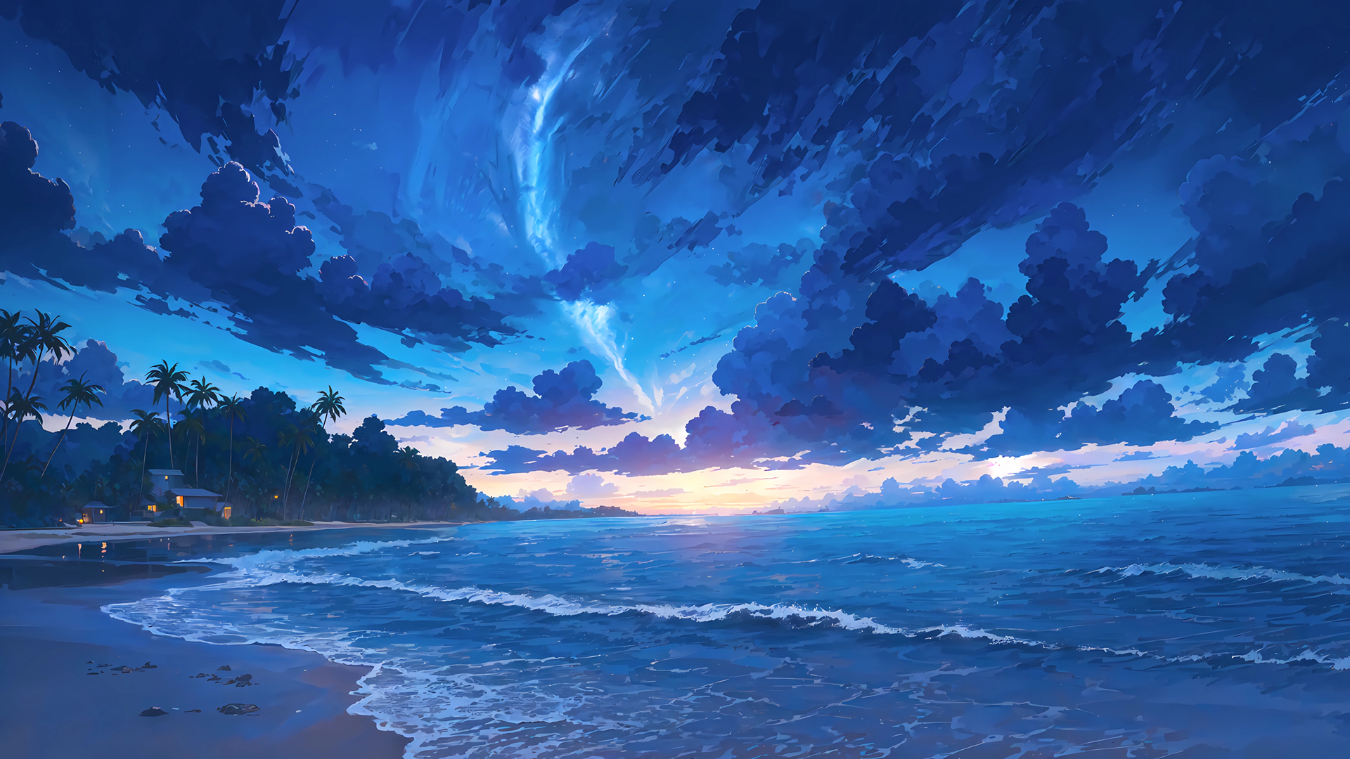 ['余霞成绮 海边风景 电脑壁纸 4K高清']