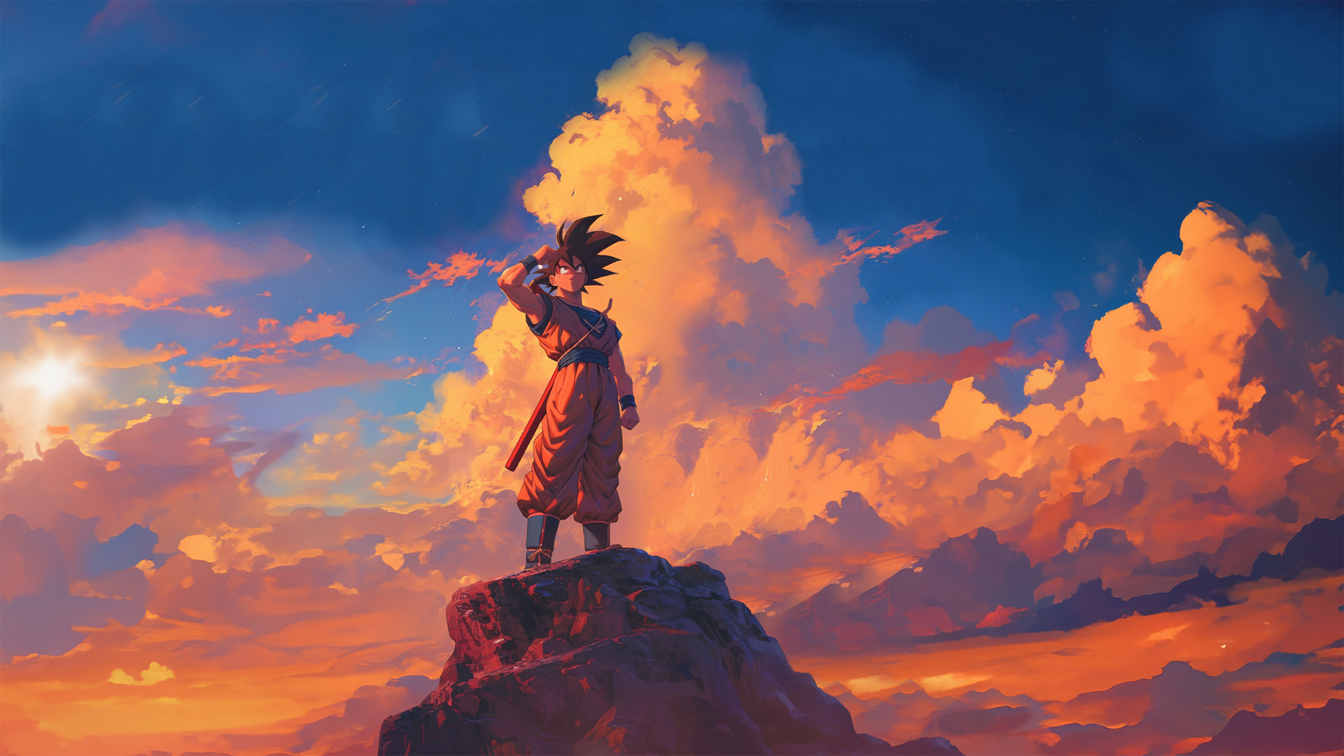 ['悟空 天空 云 动漫壁纸 高清']