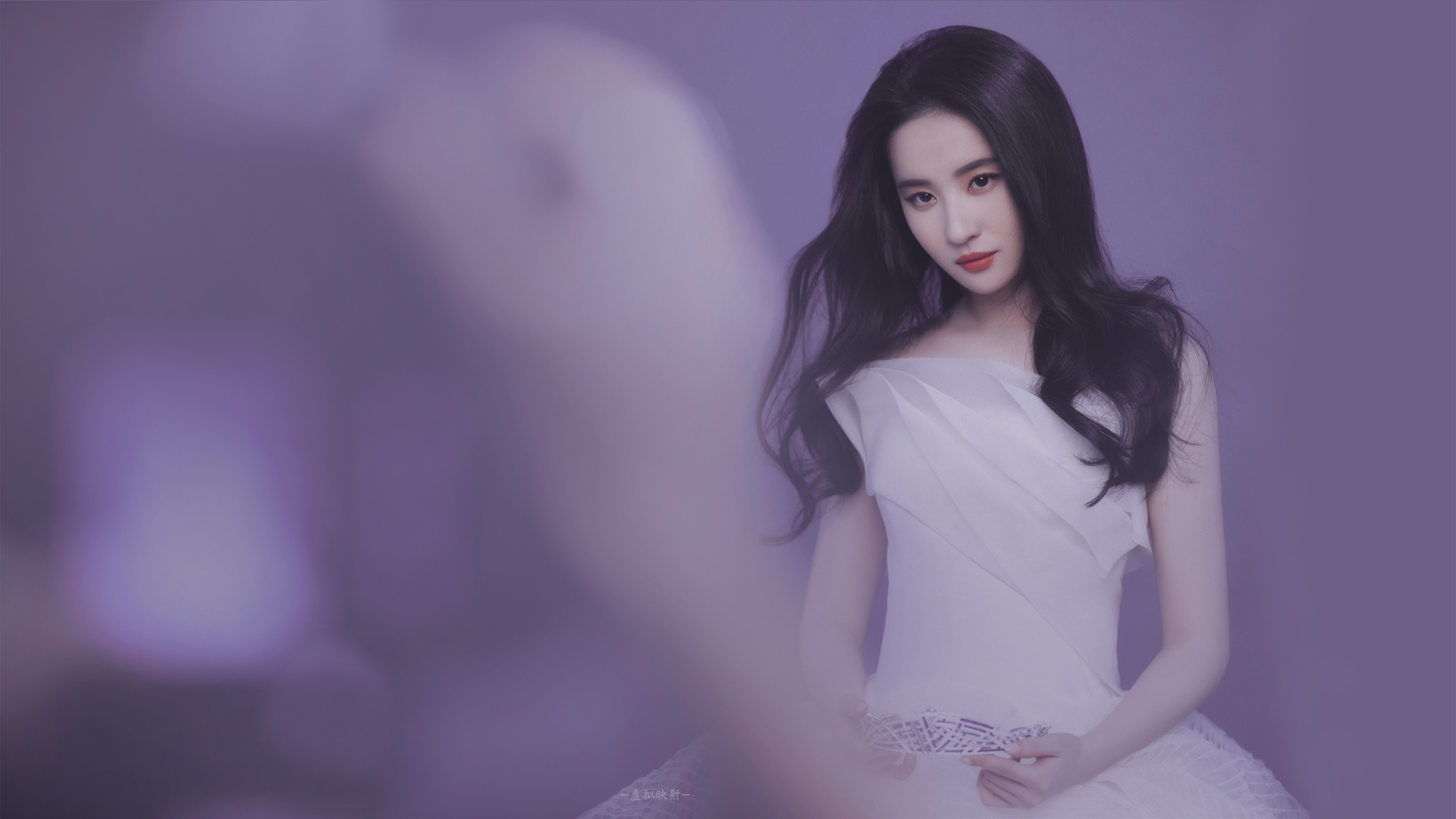 ['刘亦菲 白色裙子 唯美高清壁纸 梦幻风格']