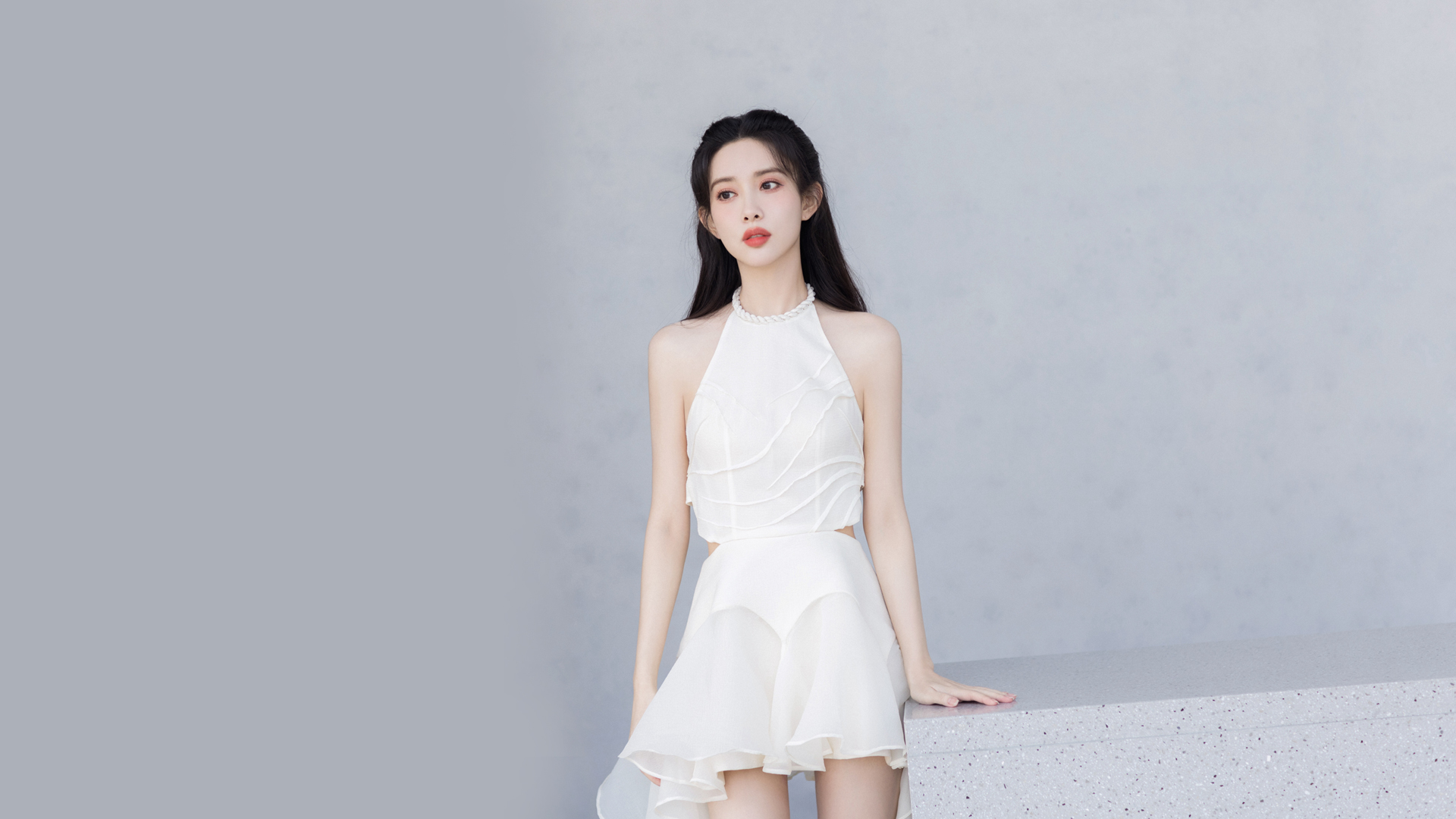 ['孟子义 白色裙子 美女 电脑壁纸']