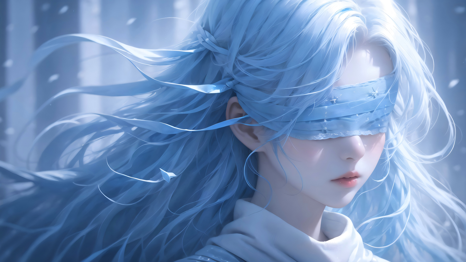 ['仙剑问情女神 蒙眼少女 画师炼丹 高清动漫壁纸']