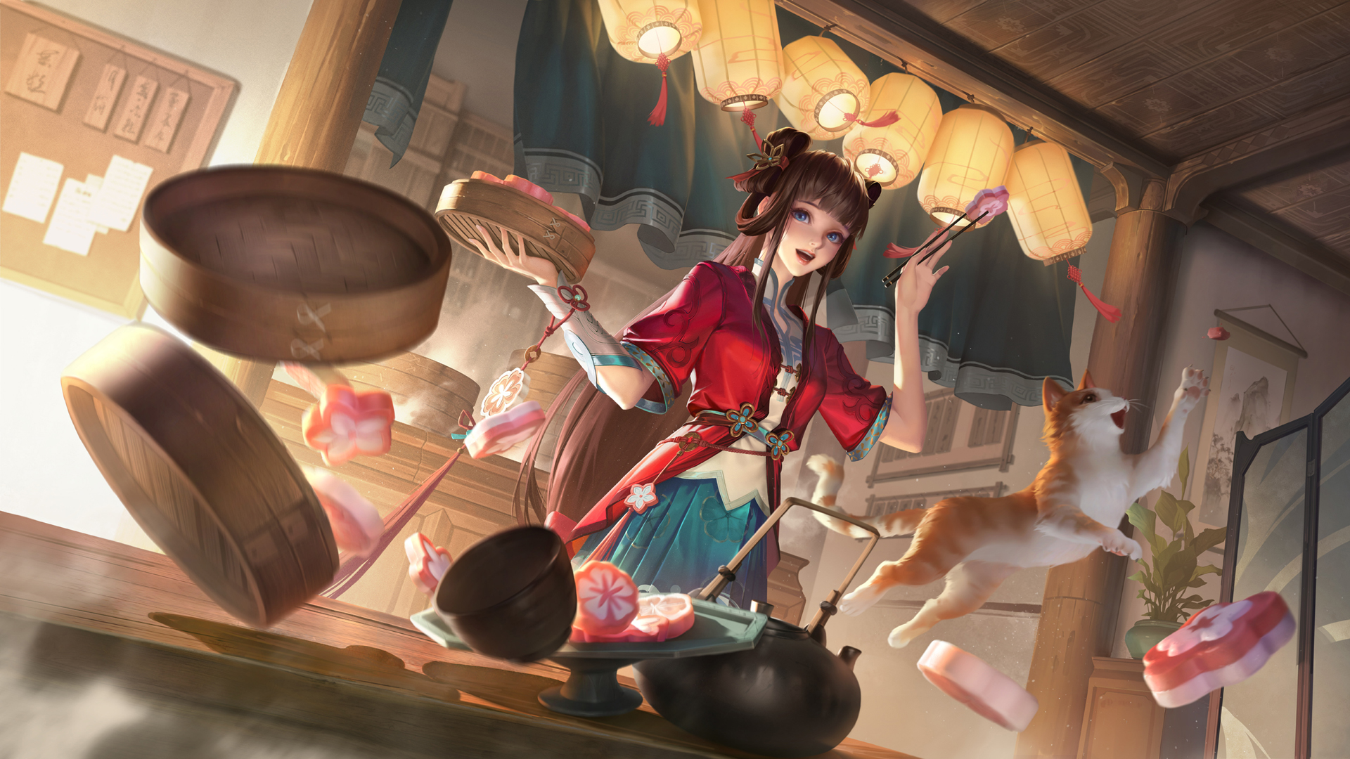 ['王者荣耀西施新皮肤玲珑珍味高清无水印壁纸']