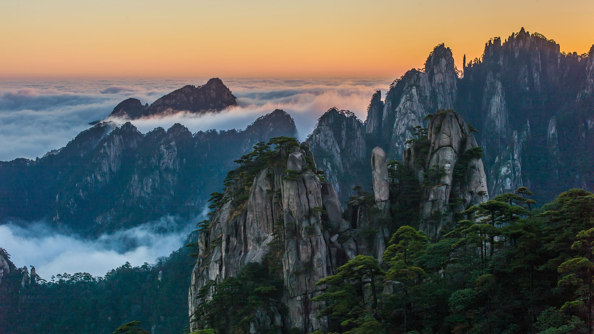 ['黄山日出 风景壁纸']