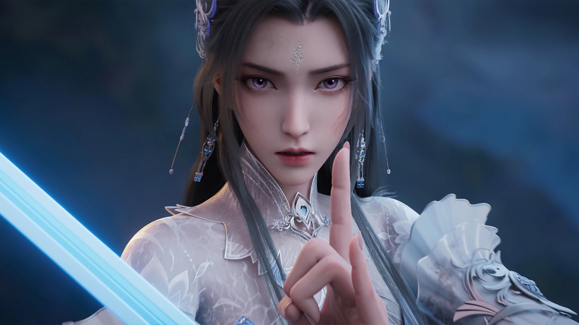 ['陆雪琪 诛仙 4K高清无水印电脑壁纸 二次元国漫女神']