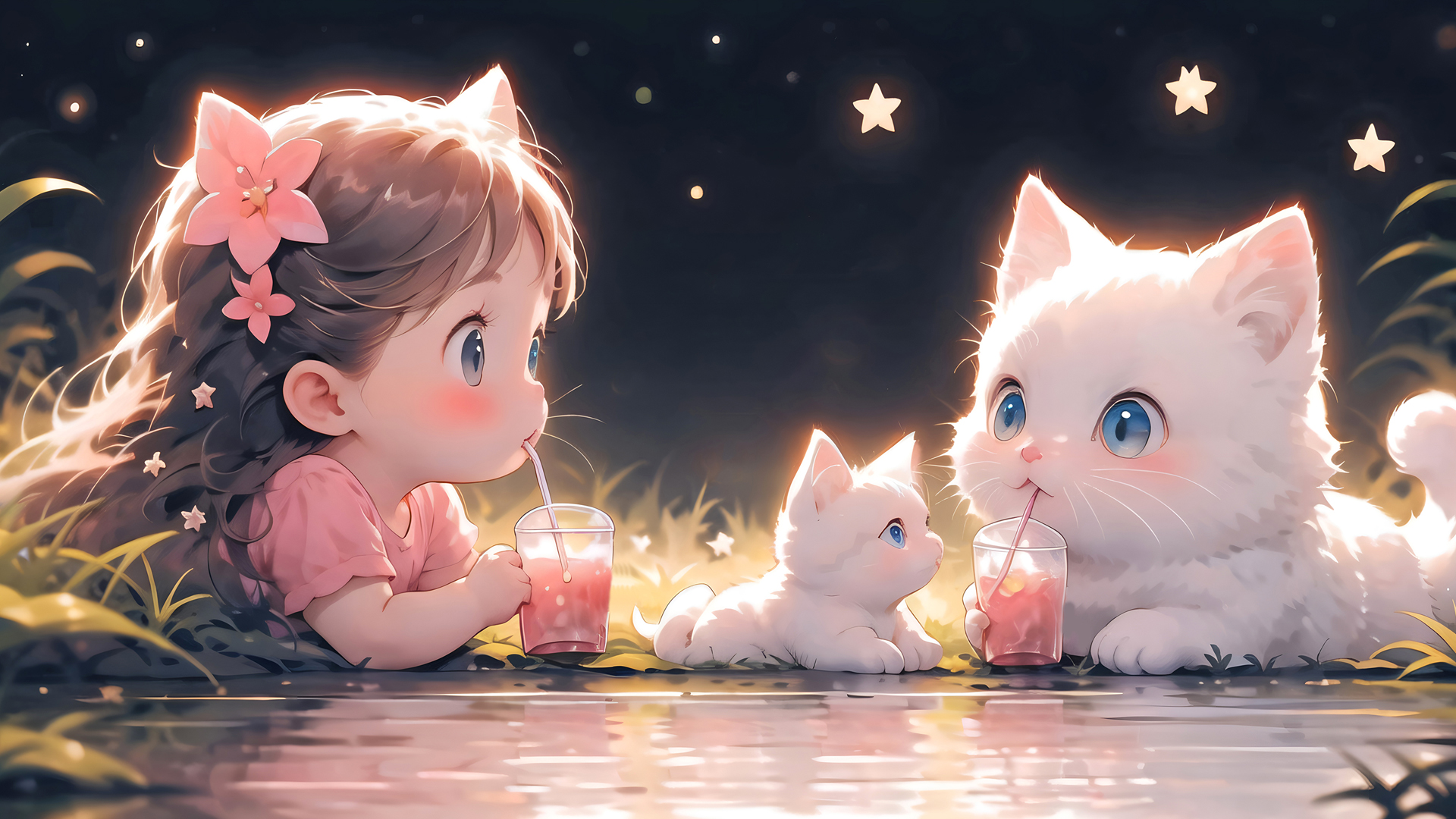 ['炼丹画师 可爱动漫壁纸 果汁猫咪']