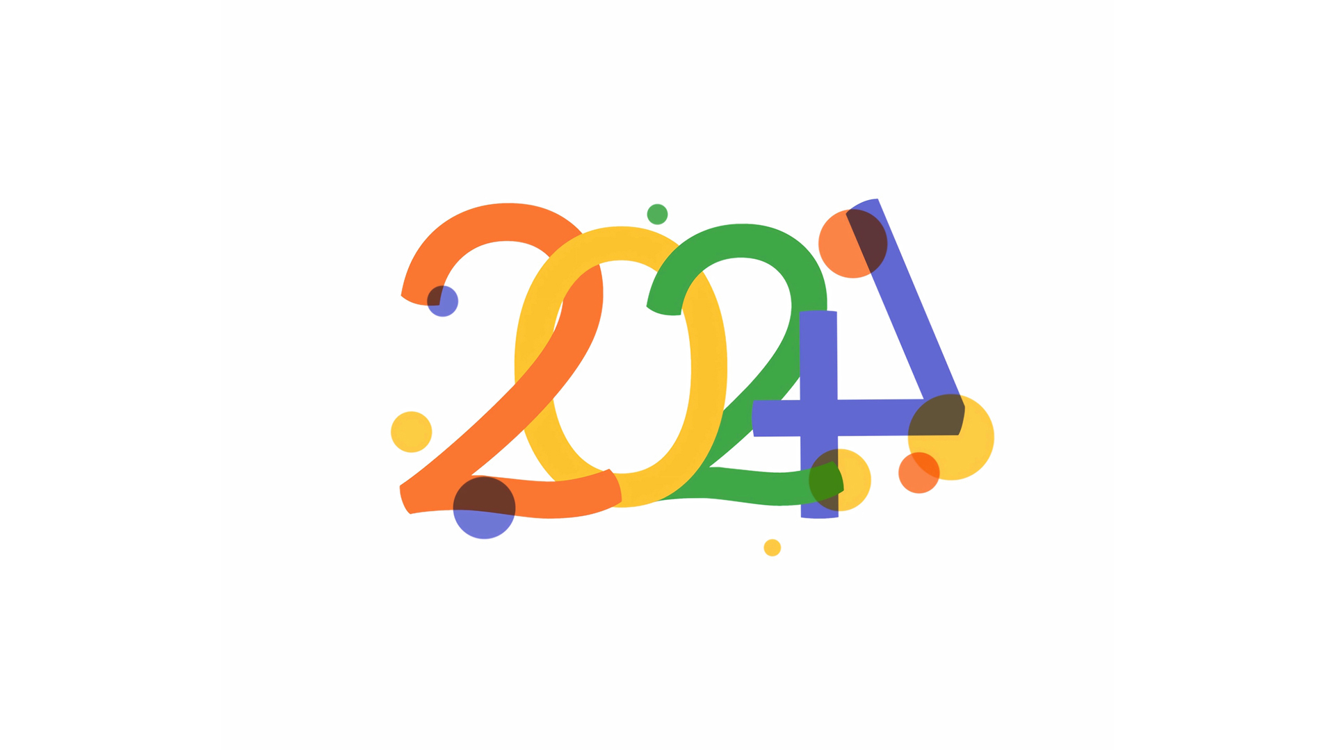 ['2024数字 个性字体 白色背景 桌面壁纸']