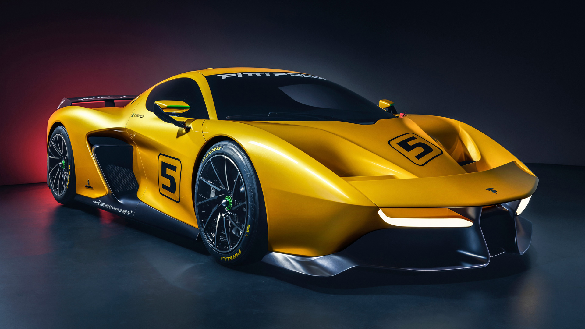 ['宾尼法利纳Fittipaldi EF7 黄色 超级跑车 2K壁纸']
