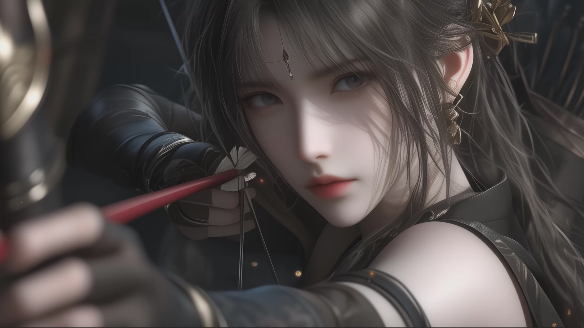 ['古风 美女 弓箭 动漫角色 高清壁纸']