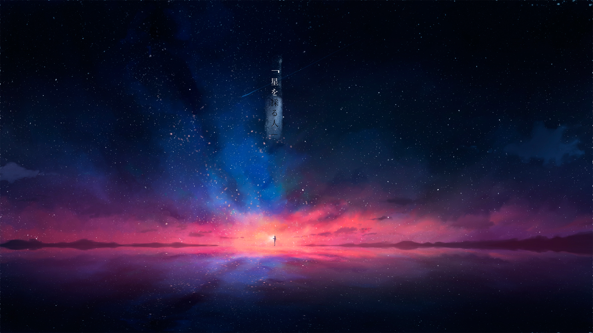 ['数星人 星空 夜空 唯美动漫风景壁纸']