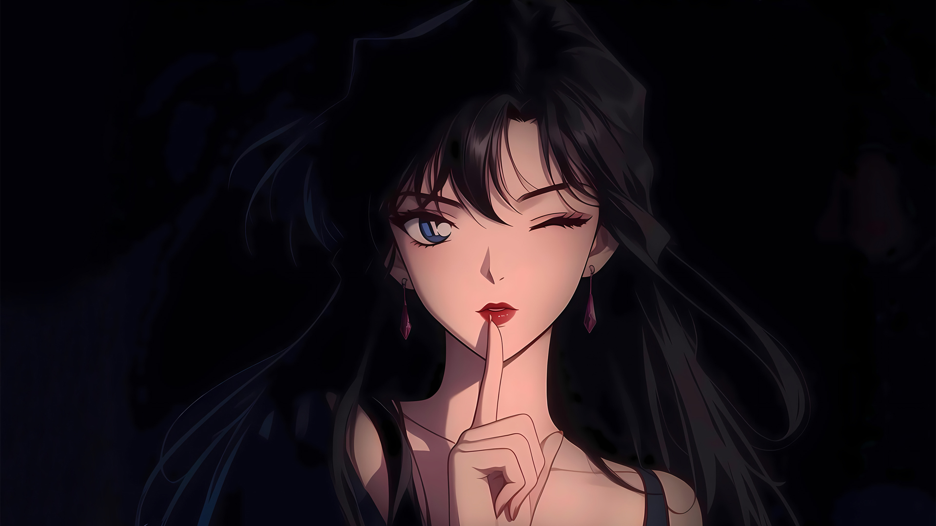 ['长发 可爱 动漫美女 小兰 4K壁纸 情侣 高清']