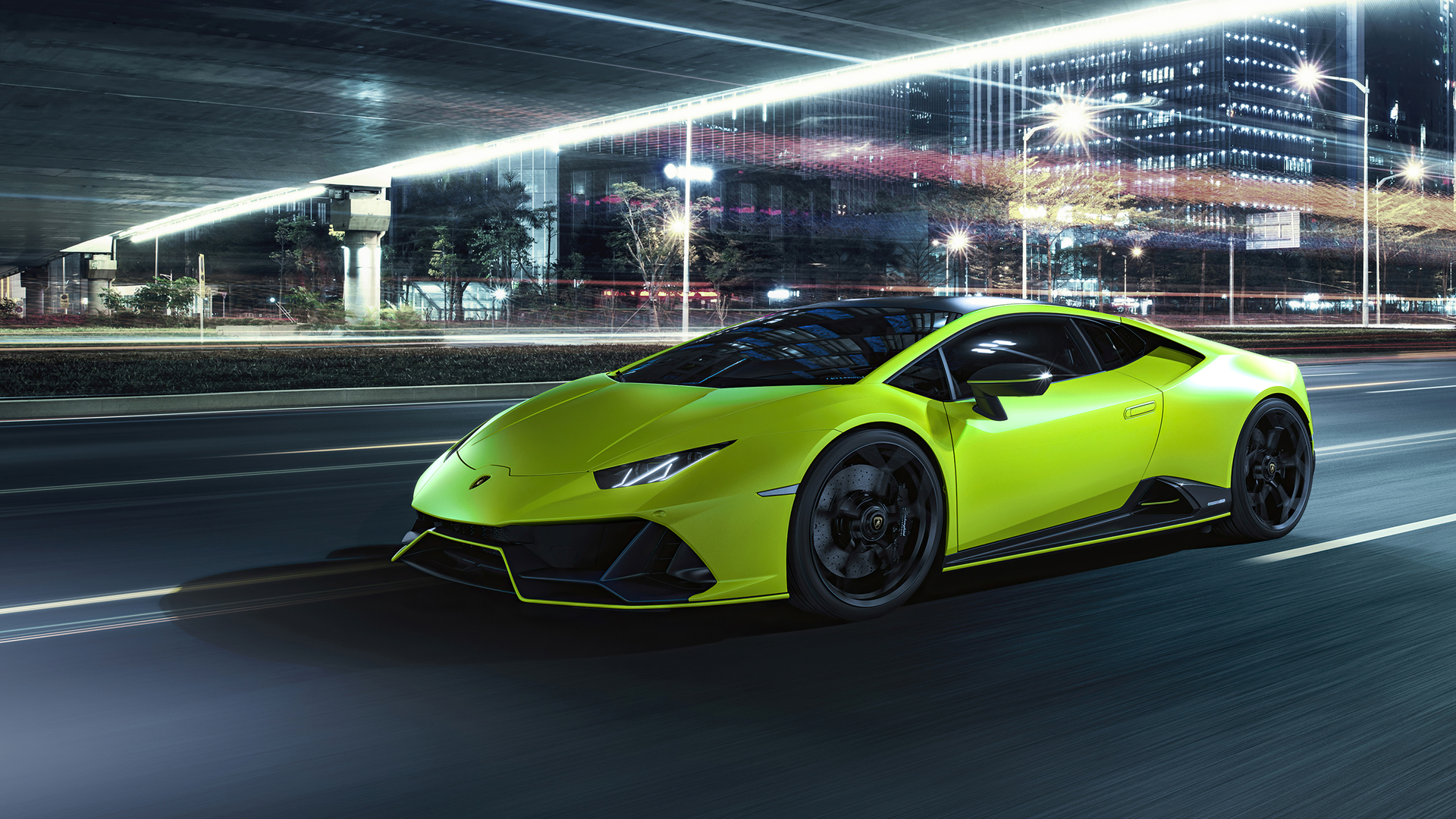 ['兰博基尼 Huracan Evo Fluo Capsule 绿色高清壁纸下载-官图赏析']