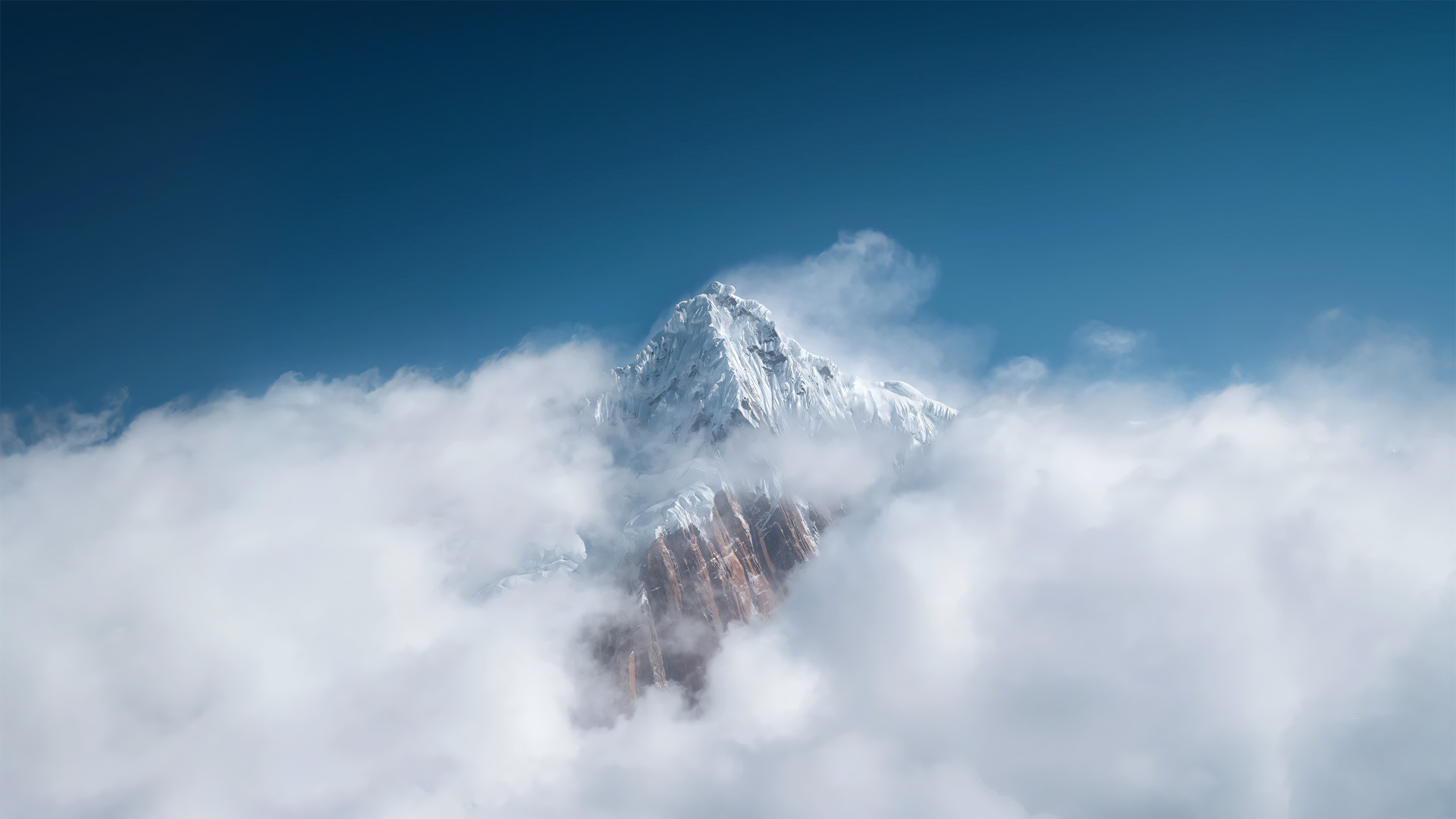 ['高清 雪山 云 风景 桌面壁纸']