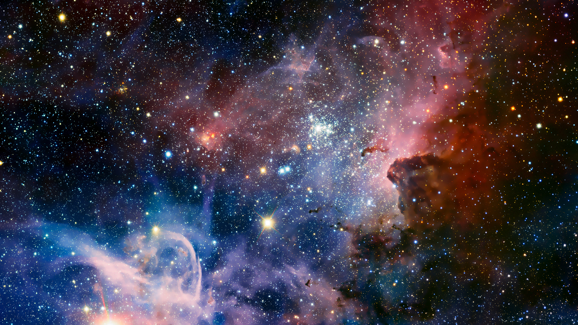 ['船底座星云 高清壁纸 哈勃望远镜 宇宙探索']
