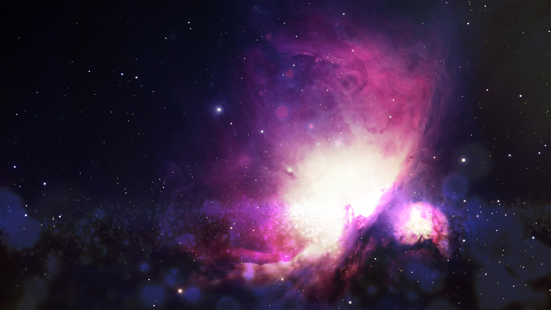 ['紫色星空 唯美梦幻 2k壁纸 高清 宇宙背景']