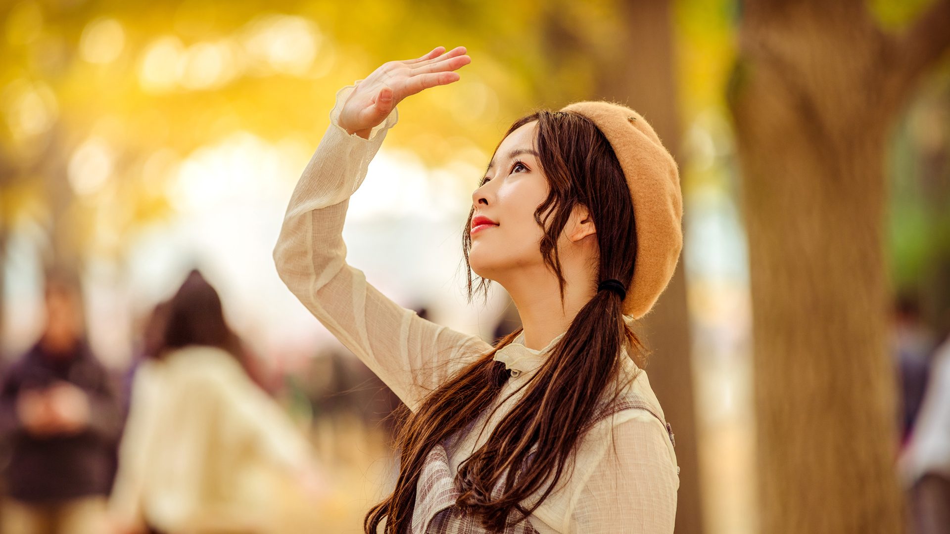 ['秋季美女高清壁纸 清纯写真意境古风']